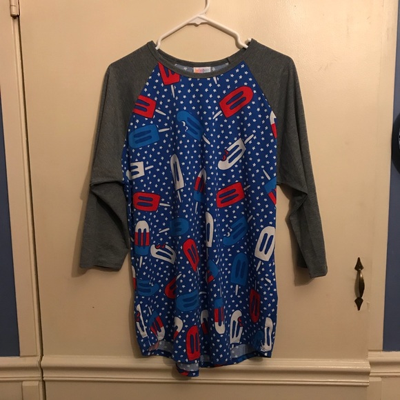 LuLaRoe Tops - NWOT LuLaRoe Popsicle Randy 4th of July Size XL